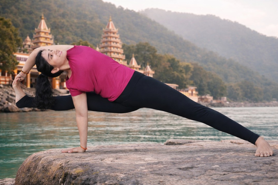 Archana Verma yoga practice demonstration in Lucknow studio